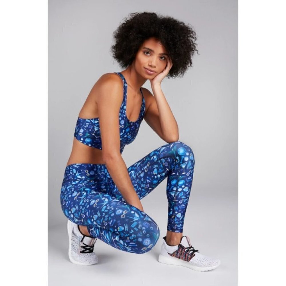 💕TEREZ💕 Sing the Blues Tall Band Leggings Medium M NWT